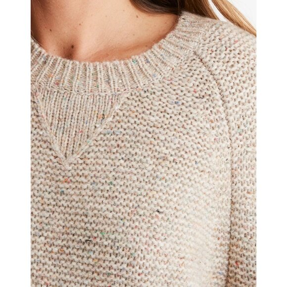 MADEWELL Donegal Funfetti flecked wide sleeve sweater Sweater, Size M - Picture 4 of 16